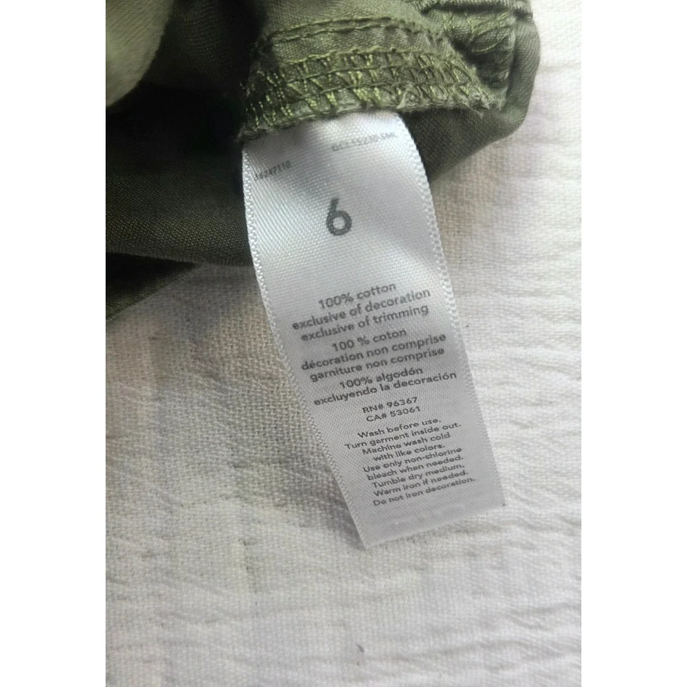 OshKosh Bgosh Boys Olive Green Field Jacket Military Utility Zip Up Size 6